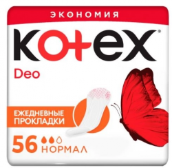 Kotex Прокладки ежедневные Deo Нормал 56шт.