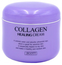 Jigott Ночной Крем для лица с Коллагеном Заживляющий 100г Collagen Healing Cream