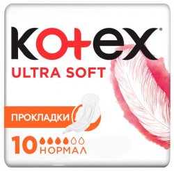 Kotex Прокладки гигиенические Ultra Soft Нормал 10шт