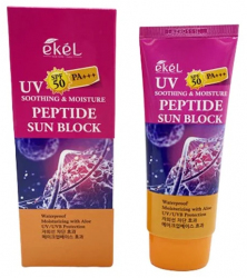 EKEL Солнцезащитный крем с пептидами SPF50+ PA+++ 70мл