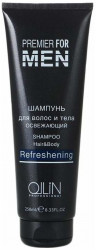 Ollin Professional Premier for Men Шампунь для волос и тела Освежающий 250мл