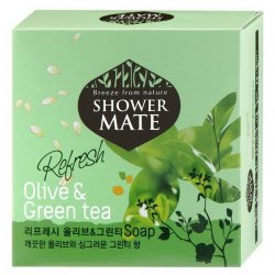 Shower Mate Мыло косметическое Оливки и Зеленый чай 100г