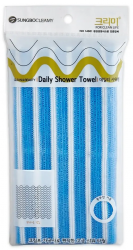 Clean&Beauty Мочалка для душа 28*90см Cleamy Daily Shower Towel
