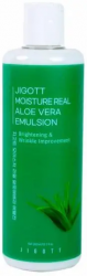 Jigott Увлажняющая эмульсия с экстрактом алоэ вера 300мл Moisture Real Aloe Vera Emulsion