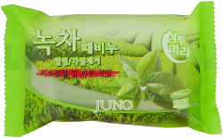 Juno Мыло с отшелушивающим эффектом с экстрактом зеленого чая 150г