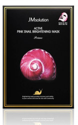 JMsolution Маска с Муцином розовой улитки для сияния кожи Active Snail Brightening Mask 30мл