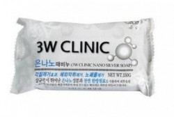 3W CLINIC Мыло Наночастици серебра для лица и тела 150г