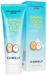 Consly Скраб для лица с содой и яичным белком 120мл Baking Soda Egg Pore Minimising Scrub