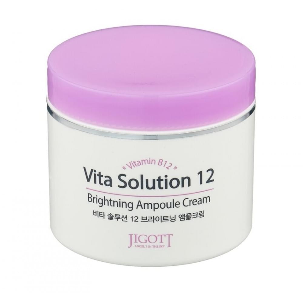Jigott Vita Solution 12 Ампульный крем для улучшения цвета лица Brightening Ampoule Cream 100мл