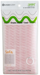Clean&Beauty Мочалка для душа 28*90см Dreams Shower Towel