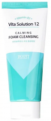 Jigott Vita Solution 12 Пенка для умывания Успокаивающая Calming Foam Cleansing 180мл