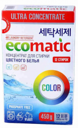 Ecomatic Концентрированный стиральный порошок для цветного белья Color 450г