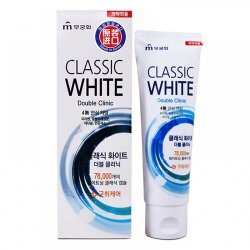 MKH Зубная паста Classic White Отбеливающая двойного действия с ароматом мяты и ментола 110г