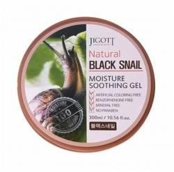 Jigott Универсальный гель для кожи с муцином улитки 300мл Natural Black Snail Moisture Soothing Gel