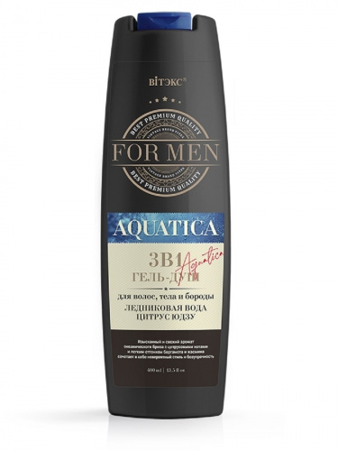 Витекс For Men Aquatica Гель-Душ 3в1 для волос, тела, бороды 400мл