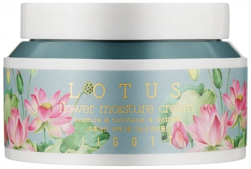 Jigott Крем для лица с экстрактом Лотоса 100мл Lotus Flower Moisture Cream