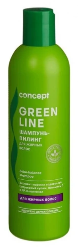 Concept Green Line Шампунь-пилинг для жирных волос 300мл