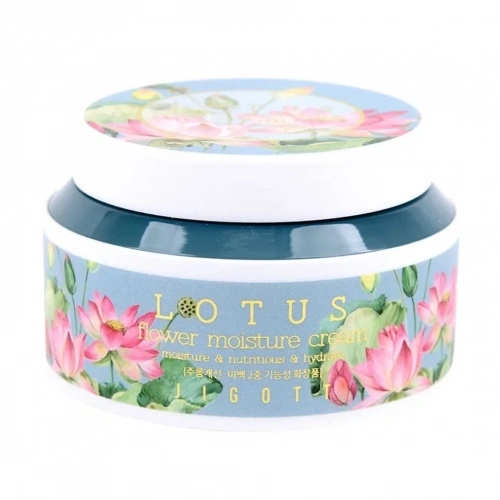 Jigott Крем для лица с экстрактом Лотоса 100мл Lotus Flower Moisture Cream