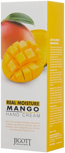 Jigott Крем для рук с экстрактом манго 100мл Real Moisture Mango Hand Cream