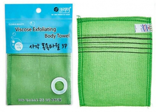 Sungbo Cleamy Мочалка для душа 13,5*15см Viscose Squared Bath Towel