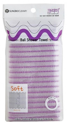 Clean&Beauty Мочалка для душа 28*100см Cleamy Bali Shower Towel