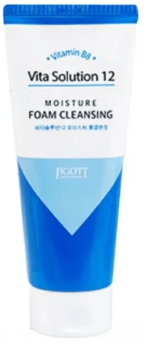 Jigott Vita Solution 12 Пенка для умывания Увлажняющая Moisture Foam Cleansing 180мл