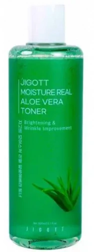 Jigott Увлажняющий тонер с экстрактом алоэ вера 300мл Moisture Real Aloe Vera Toner