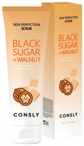 Consly Скраб для лица Черный сахар и Грецкий орех 120мл Black Sugar Walnut Skin Perfection Scrub