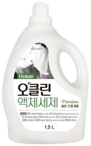 MKH Стиральный порошок O`Clean Liquid Laundry Detergent 1.5L