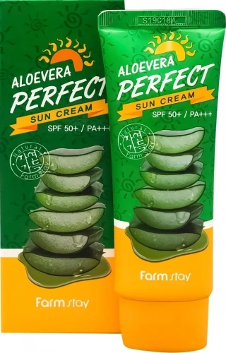 Farm Stay Солнцезащитный крем для лица и тела Aloe Vera Perfect Sun Cream SPF50+ PA+++