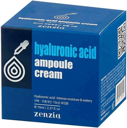 Zenzia Крем для лица с гиалуроновой кислотой Hyaluronic Acid Ampoule Cream 70мл