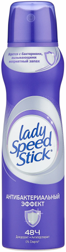 Lady Speed Stick Дезодорант-антиперспирант Антибактериальный эффект 150мл