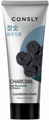 Consly Пенка для умывания против черных точек с Древесным углем 100мл Charcoal Cleansin Foam