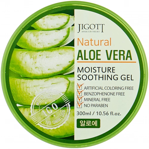 Jigott Универсальный гель для кожи с Алоэ 300мл Natural Aloe Vera Moisture Soothing Gel