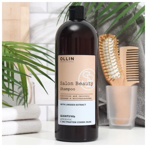 Ollin Professional Salon Beauty Шампунь с экстрактом семян льна 1000мл