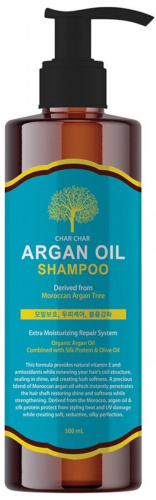 Char Char Шампунь для волос Аргановое масло 500мл
